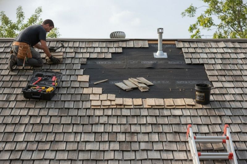 Wood Shake Roof Repair For Cracked, Split, And Rotting Shakes